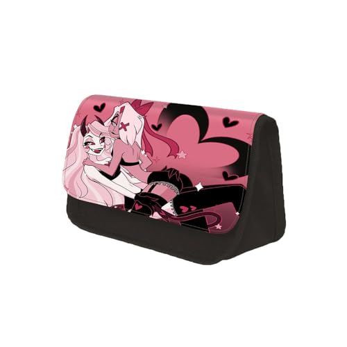 Hazbin Hotel Federmäppchen Alastor Mäppchen Hazbin Anime Federmäppchen Große Kapazität Stifttasche Studenten Schreibwaren Tasche (Type 8, 22 x 7.5 x 13cm) von Hamender