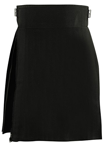Schottischer Kilt, klassischer Rock Kleid Highland - Schwarz, W32 von Hamilton Kilts