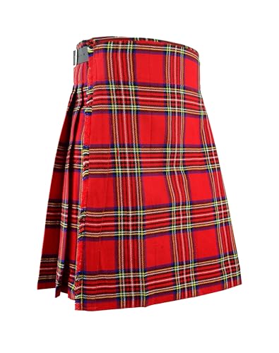 Schottischer Kilt Royal Stewart Tartan Traditionelles Highland-Partykleid Rock Hochland, W32 von Hamilton Kilts