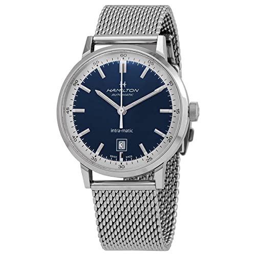 Hamilton Automatische Herren-Armbanduhr mit blauem Zifferblatt H38425140, Automatikuhr von Hamilton