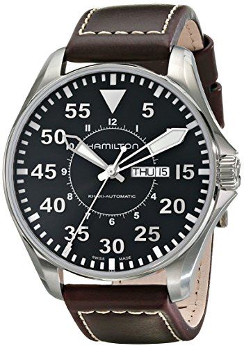 Hamilton Herren Analog Automatik Uhr mit Leder Armband H64715535 von Hamilton