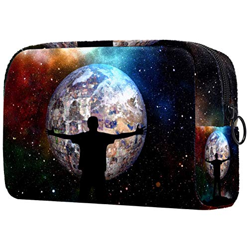 Kulturbeutel Galaxy Nebula Man Reise Kosmetiktaschen Multifunktionale Makeup Tasche Waschtasche Münzbeutel mit Reißverschluss 18.5x7.5x13cm von Haminaya