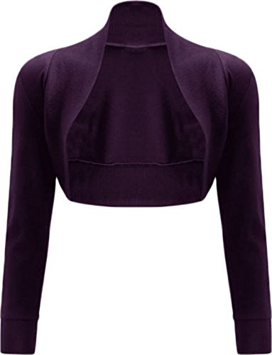 Hamishkane® Langarm Bolero Damen Festlich Offener Vorderseite Elegant Kurze Strickjacke Damen, Weich Stilvoll Bolero Für Abendkleider von Hamishkane