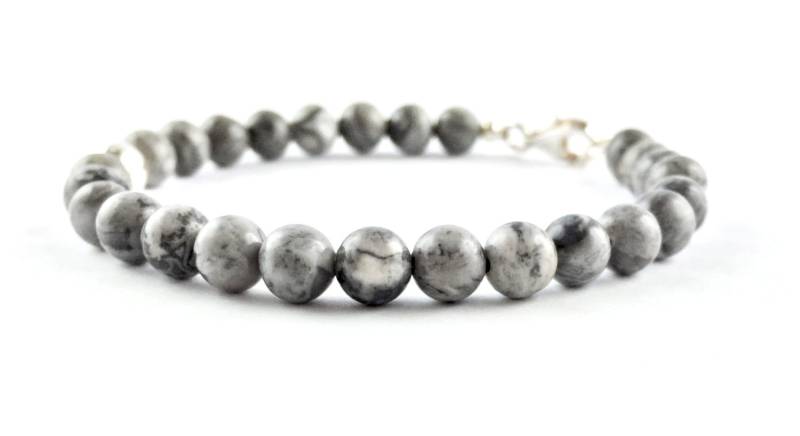 Armband Aus Fossilem Achat Und Silber, Handgefertigt Nach Maß, in Italien Zusammengesetzt, Halbedelsteinen Armband Aus Fossilem Achat Und Silber, Handgefertigt Nach Maß, in Italien Zusammengesetzt, Halbedelsteinen von Hammaker