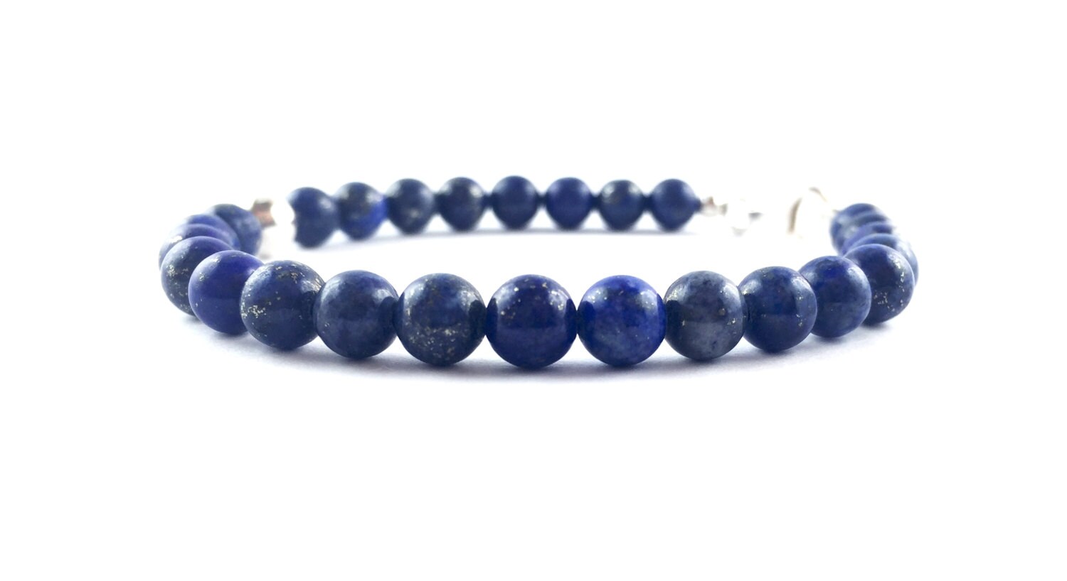 Armband Aus Lapislazuli Und Silber, Handgefertigt Nach Maß, in Italien Zusammengebaut, Halbedelsteinen Armband Aus Lapislazuli Und Silber, Handgefertigt Nach Maß, in Italien Zusammengebaut, Halbedelsteinen von Hammaker