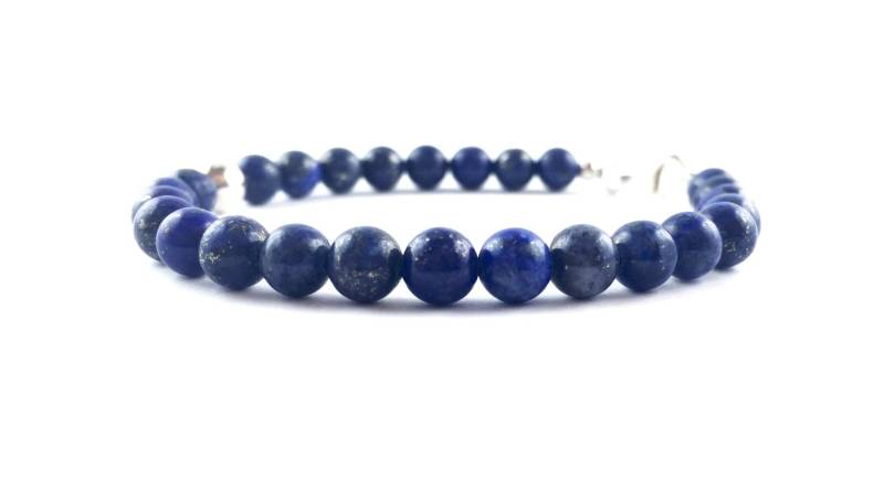 Armband Aus Lapislazuli Und Silber, Handgefertigt Nach Maß, in Italien Zusammengebaut, Halbedelsteinen Armband Aus Lapislazuli Und Silber, Handgefertigt Nach Maß, in Italien Zusammengebaut, Halbedelsteinen von Hammaker