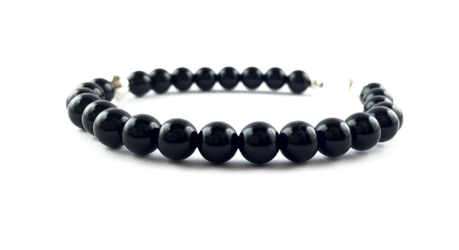 Onyx - Und Silberarmband, Handgefertigt Nach Maß, in Italien Zusammengesetzt, Armband Aus Halbedelsteinen Onyx - Und Silberarmband, Handgefertigt Nach Maß, in Italien Zusammengesetzt, Armband Aus Halbedelsteinen von Hammaker