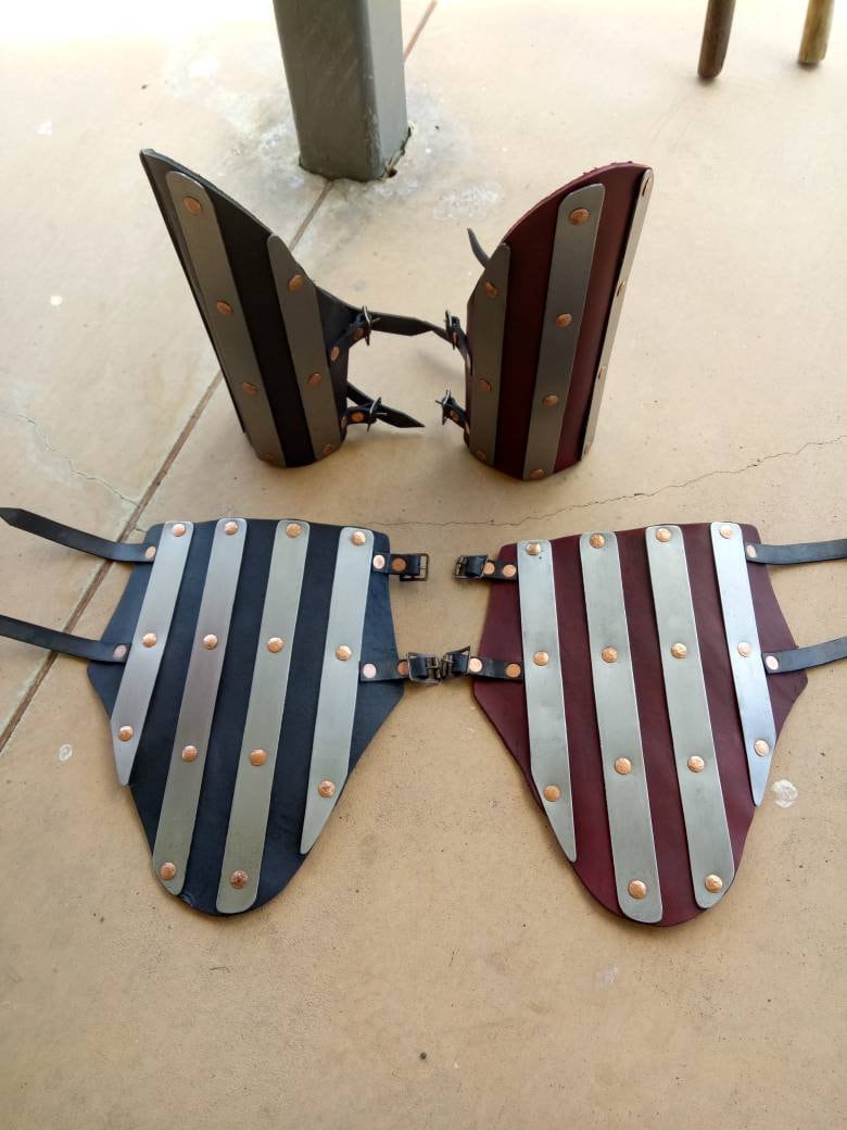 Leder Und Splint Armschienen von HammerOfTheNorth