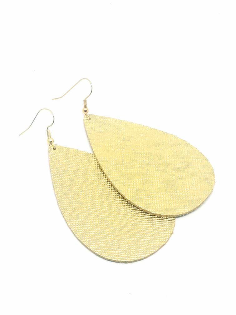 Gold Leder Ohrringe Saffiano, Echtes Steiferes Gold Leder Ohrringe Saffiano, Echtes Steiferes von HammeredLoveLetters