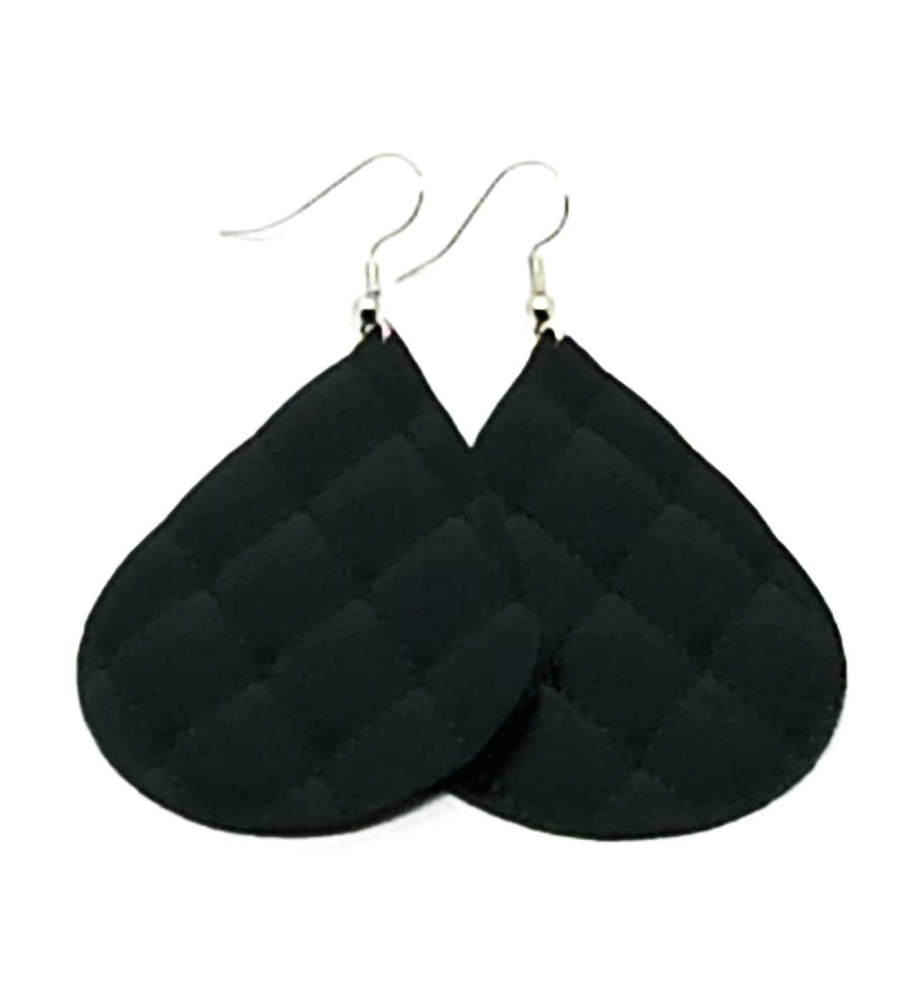 Leder Ohrringe Schwarz Gestepptes Muster Handgefertigt Von Hammered Love Letters Leder Ohrringe Schwarz Gestepptes Muster Handgefertigt Von Hammered Love Letters von HammeredLoveLetters