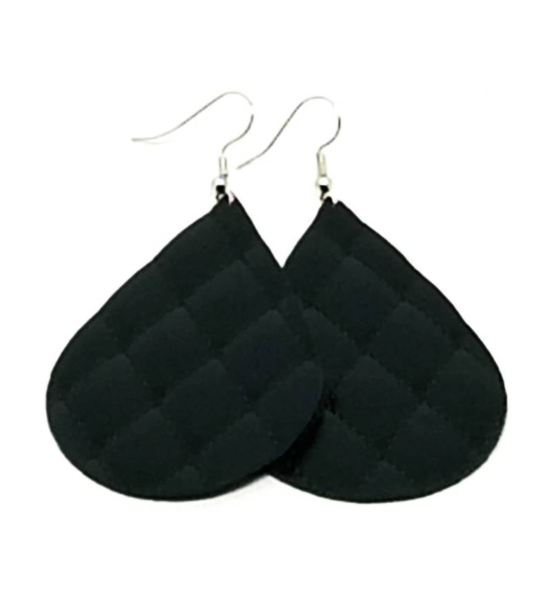 Leder Ohrringe Schwarz Gestepptes Muster Handgefertigt Von Hammered Love Letters Leder Ohrringe Schwarz Gestepptes Muster Handgefertigt Von Hammered Love Letters von HammeredLoveLetters