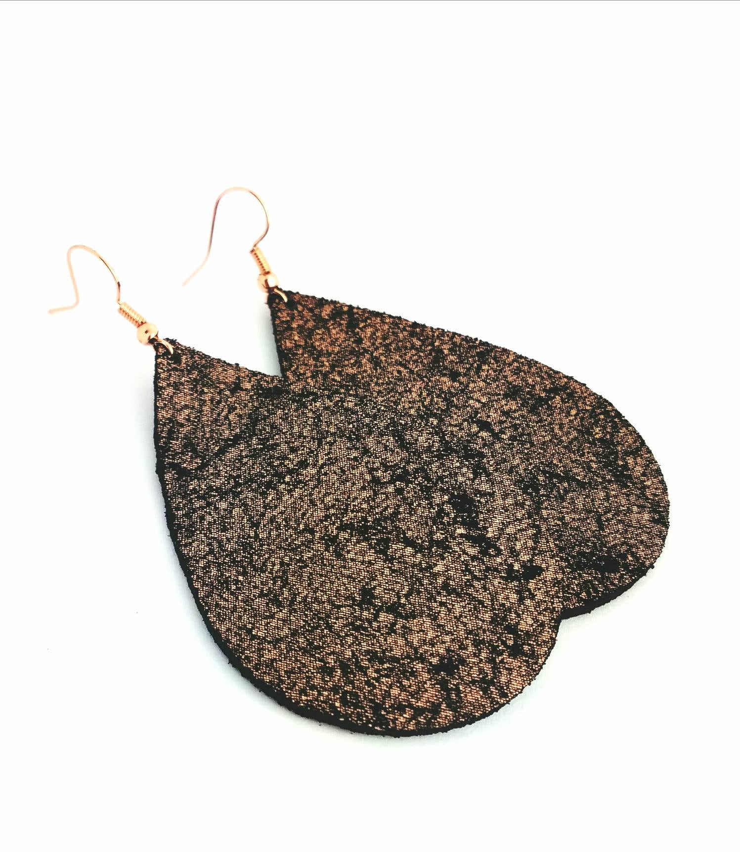 Leder Ohrringe Schwarz Mit Rosegold Metallic Folie Wählen Sie Ihre Größe Leder Ohrringe Schwarz Mit Rosegold Metallic Folie Wählen Sie Ihre Größe von HammeredLoveLetters