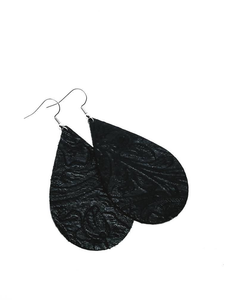 Lederohrringe Schwarz Western Handgefertigt Von Hammered Love Letters Lederohrringe Schwarz Western Handgefertigt Von Hammered Love Letters von HammeredLoveLetters