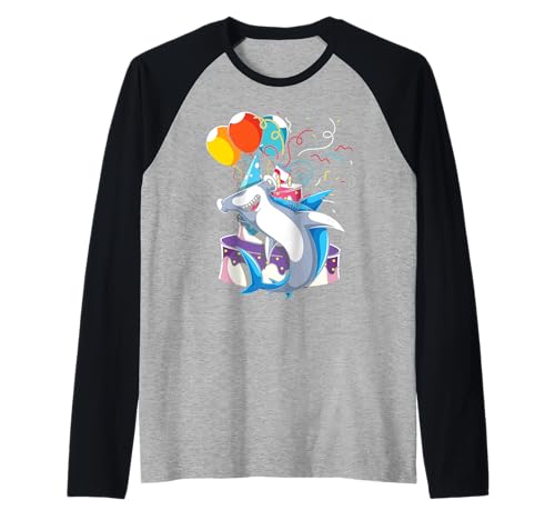 Ozean Tier Hai Kinder Geburtstag Meerestier Hammerhai Raglan Ozean Tier Hai Kinder Geburtstag Meerestier Hammerhai Raglan von Hammerhai Geschenke