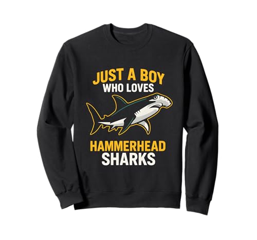 Boy Loves Hammerhead Shark Retro Herren Ocean Sweatshirt Boy Loves Hammerhead Shark Retro Herren Ocean Sweatshirt von Hammerhead Harmony - Surf's Up Shark Apparel