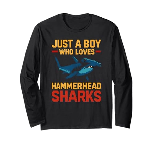 Boy Who Loves Hammerhead Sharks Up Cool Kids Ocean Langarmshirt Boy Who Loves Hammerhead Sharks Up Cool Kids Ocean Langarmshirt von Hammerhead Harmony - Surf's Up Shark Apparel