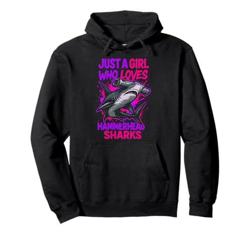 Girl Who Loves Hammerhead Shark Surf Shop Fun Damen Ocean Pullover Hoodie Girl Who Loves Hammerhead Shark Surf Shop Fun Damen Ocean Pullover Hoodie von Hammerhead Harmony - Surf's Up Shark Apparel