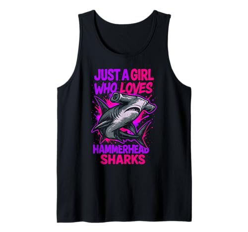Girl Who Loves Hammerhead Shark Surf Shop Fun Damen Ocean Tank Top Girl Who Loves Hammerhead Shark Surf Shop Fun Damen Ocean Tank Top von Hammerhead Harmony - Surf's Up Shark Apparel