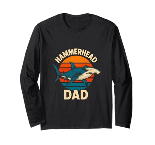 Hammerhead Dad Herren Ocean Surfs Up Retro Sunset Cool Langarmshirt Hammerhead Dad Herren Ocean Surfs Up Retro Sunset Cool Langarmshirt von Hammerhead Harmony - Surf's Up Shark Apparel
