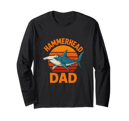 Hammerhead Dad Herren Ocean Surfs Up Retro Sunset Cool Langarmshirt Hammerhead Dad Herren Ocean Surfs Up Retro Sunset Cool Langarmshirt von Hammerhead Harmony - Surf's Up Shark Apparel