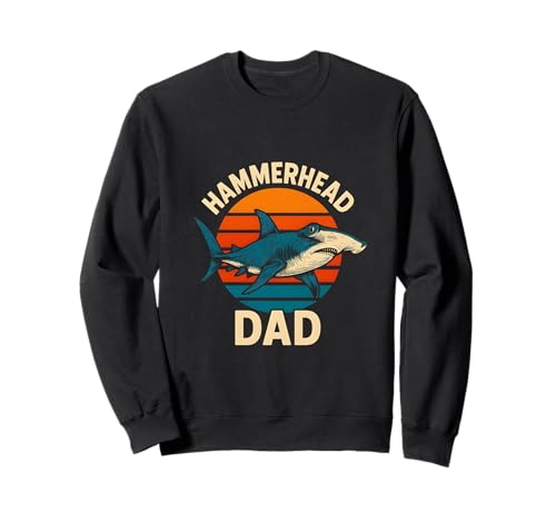Hammerhead Dad Herren Ocean Surfs Up Retro Sunset Cool Sweatshirt Hammerhead Dad Herren Ocean Surfs Up Retro Sunset Cool Sweatshirt von Hammerhead Harmony - Surf's Up Shark Apparel
