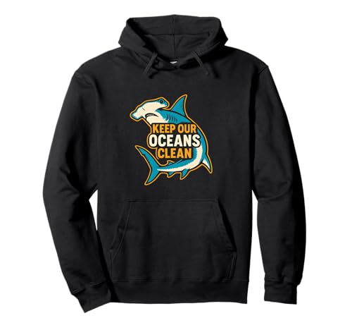 Hammerhead Keep Our Oceans Clean Vintage Herren Hai Pullover Hoodie Hammerhead Keep Our Oceans Clean Vintage Herren Hai Pullover Hoodie von Hammerhead Harmony - Surf's Up Shark Apparel