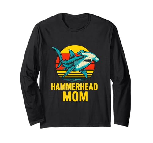 Hammerhead Mom Cute Surfs Up Damen Ocean Langarmshirt Hammerhead Mom Cute Surfs Up Damen Ocean Langarmshirt von Hammerhead Harmony - Surf's Up Shark Apparel