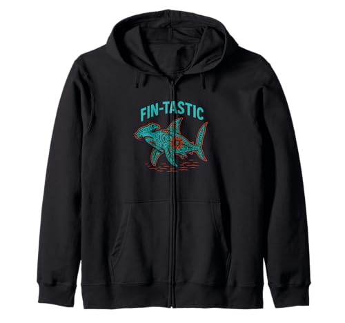 Hammerhead Shark Fin-tastic Surf's Up Kids Ocean Kapuzenjacke Hammerhead Shark Fin-tastic Surf's Up Kids Ocean Kapuzenjacke von Hammerhead Harmony - Surf's Up Shark Apparel