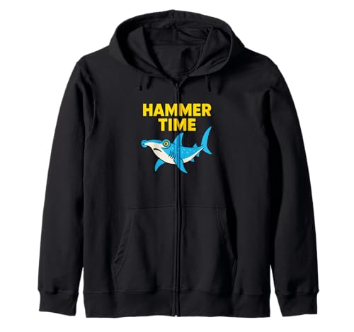 Hammerhead Shark Hammer Time Retro Herren Surf Kapuzenjacke Hammerhead Shark Hammer Time Retro Herren Surf Kapuzenjacke von Hammerhead Harmony - Surf's Up Shark Apparel
