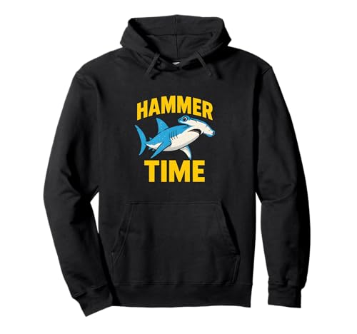 Hammerhead Shark Hammer Time Retro Herren Surf Pullover Hoodie Hammerhead Shark Hammer Time Retro Herren Surf Pullover Hoodie von Hammerhead Harmony - Surf's Up Shark Apparel