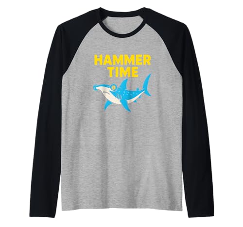Hammerhead Shark Hammer Time Retro Herren Surf Raglan Hammerhead Shark Hammer Time Retro Herren Surf Raglan von Hammerhead Harmony - Surf's Up Shark Apparel