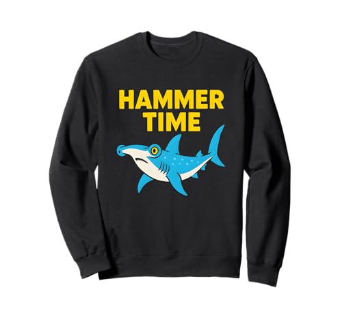 Hammerhead Shark Hammer Time Retro Herren Surf Sweatshirt Hammerhead Shark Hammer Time Retro Herren Surf Sweatshirt von Hammerhead Harmony - Surf's Up Shark Apparel