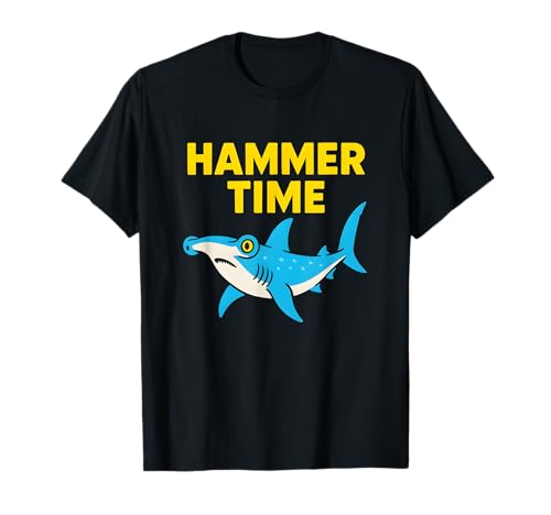 Hammerhead Shark Hammer Time Retro Herren Surf T-Shirt Hammerhead Shark Hammer Time Retro Herren Surf T-Shirt von Hammerhead Harmony - Surf's Up Shark Apparel