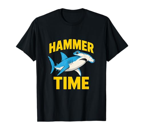 Hammerhead Shark Hammer Time Retro Herren Surf T-Shirt Hammerhead Shark Hammer Time Retro Herren Surf T-Shirt von Hammerhead Harmony - Surf's Up Shark Apparel