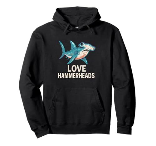 Hammerhead Shark Love Cute Damen Surf Pullover Hoodie Hammerhead Shark Love Cute Damen Surf Pullover Hoodie von Hammerhead Harmony - Surf's Up Shark Apparel