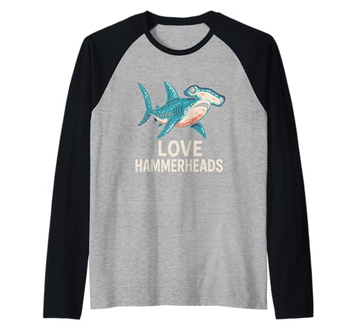 Hammerhead Shark Love Cute Damen Surf Raglan Hammerhead Shark Love Cute Damen Surf Raglan von Hammerhead Harmony - Surf's Up Shark Apparel
