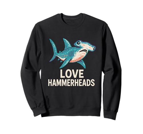Hammerhead Shark Love Cute Damen Surf Sweatshirt Hammerhead Shark Love Cute Damen Surf Sweatshirt von Hammerhead Harmony - Surf's Up Shark Apparel