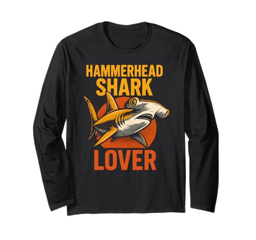 Hammerhead Shark Lover Retro Herren Surf Langarmshirt Hammerhead Shark Lover Retro Herren Surf Langarmshirt von Hammerhead Harmony - Surf's Up Shark Apparel