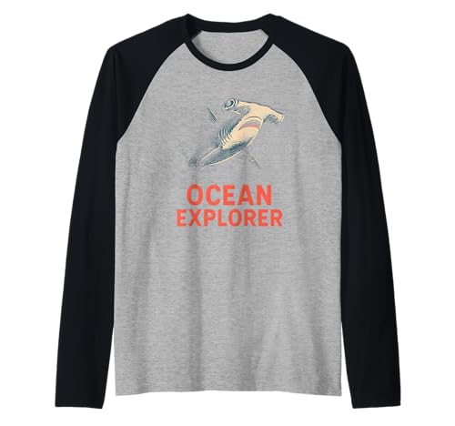 Hammerhead Shark Ocean Explorer Surf's Up Herren Beach Raglan Hammerhead Shark Ocean Explorer Surf's Up Herren Beach Raglan von Hammerhead Harmony - Surf's Up Shark Apparel