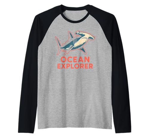 Hammerhead Shark Ocean Explorer Surf's Up Herren Beach Raglan Hammerhead Shark Ocean Explorer Surf's Up Herren Beach Raglan von Hammerhead Harmony - Surf's Up Shark Apparel