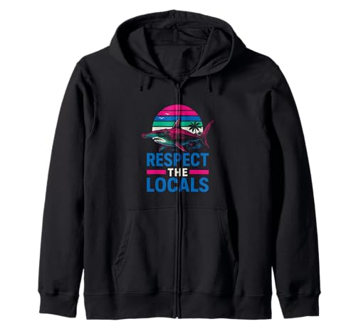 Respect the Locals Hammerhead Shark Vintage Herren Surf. Kapuzenjacke Respect the Locals Hammerhead Shark Vintage Herren Surf. Kapuzenjacke von Hammerhead Harmony - Surf's Up Shark Apparel