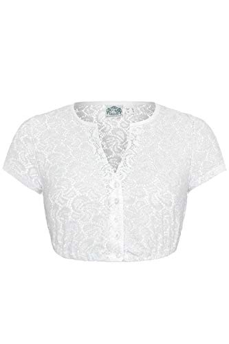 Hammerschmid Damen Dirndlbluse V-Ausschnitt aus Spitze weiß, WEIß, 38 von Hammerschmid