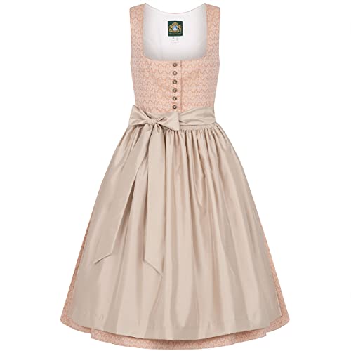 Hammerschmid Damen Midi Dirndl - Midi Dirndl Pillersee in Orange, Größe:36, Farbe:Orange von Hammerschmid