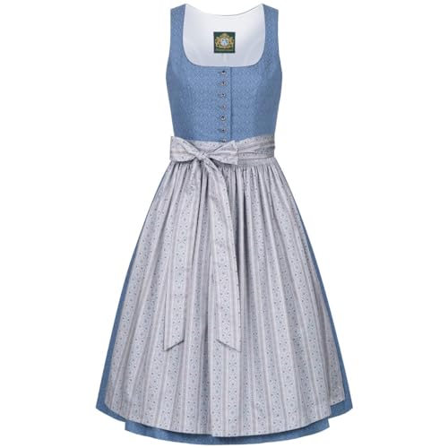 Hammerschmid Damen Trachten-Mode - Midi Dirndl Koflersee in Blau, Größe:40, Farbe:Blau von Hammerschmid