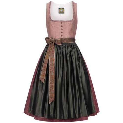 Hammerschmid Damen Trachten-Mode - Midi Dirndl Pillersse in Rosa Oktoberfest Kollektion 2023, Größe:38, Farbe:Rosa von Hammerschmid