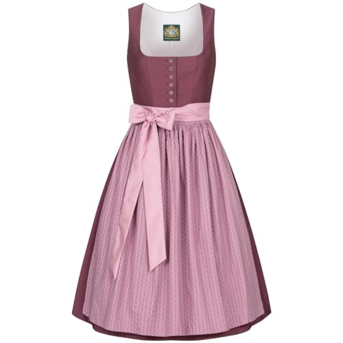 Hammerschmid Damen Trachten-Mode - Midi Dirndl Pillersse in Weinrot Oktoberfest Kollektion 2023, Größe:42, Farbe:Weinrot von Hammerschmid