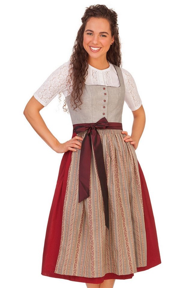 Hammerschmid Dirndl Midi Dirndl 2tlg. - CHIEMSEE - rot von Hammerschmid