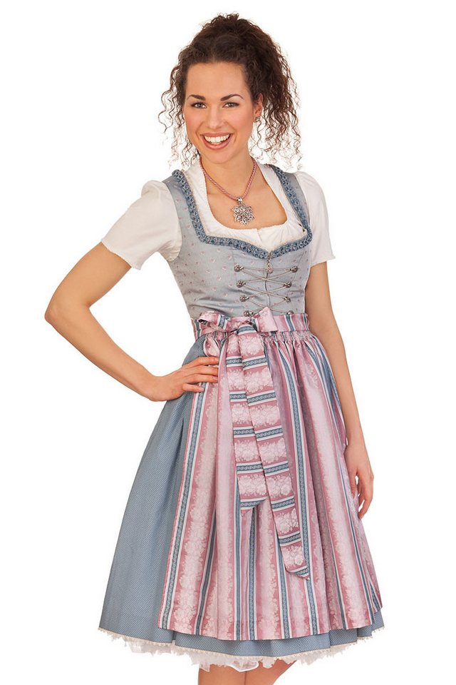 Hammerschmid Dirndl Midi Dirndl 2tlg. - EISSEE - iceblau von Hammerschmid