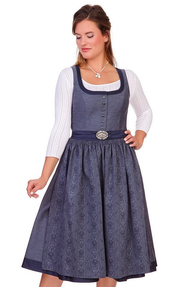 Hammerschmid Dirndl Winter Midi Dirndl 2tlg. - KOFLERSEE - taubenblau von Hammerschmid