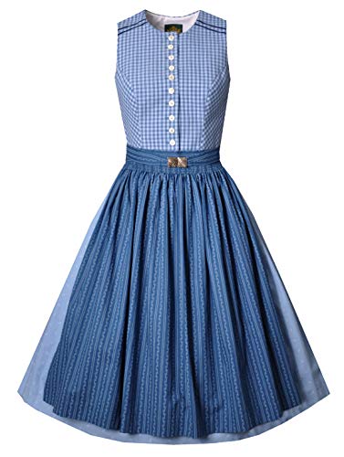 Hammerschmid Dirndl midi 70 cm Malersee blau, Gr. 34 von Hammerschmid